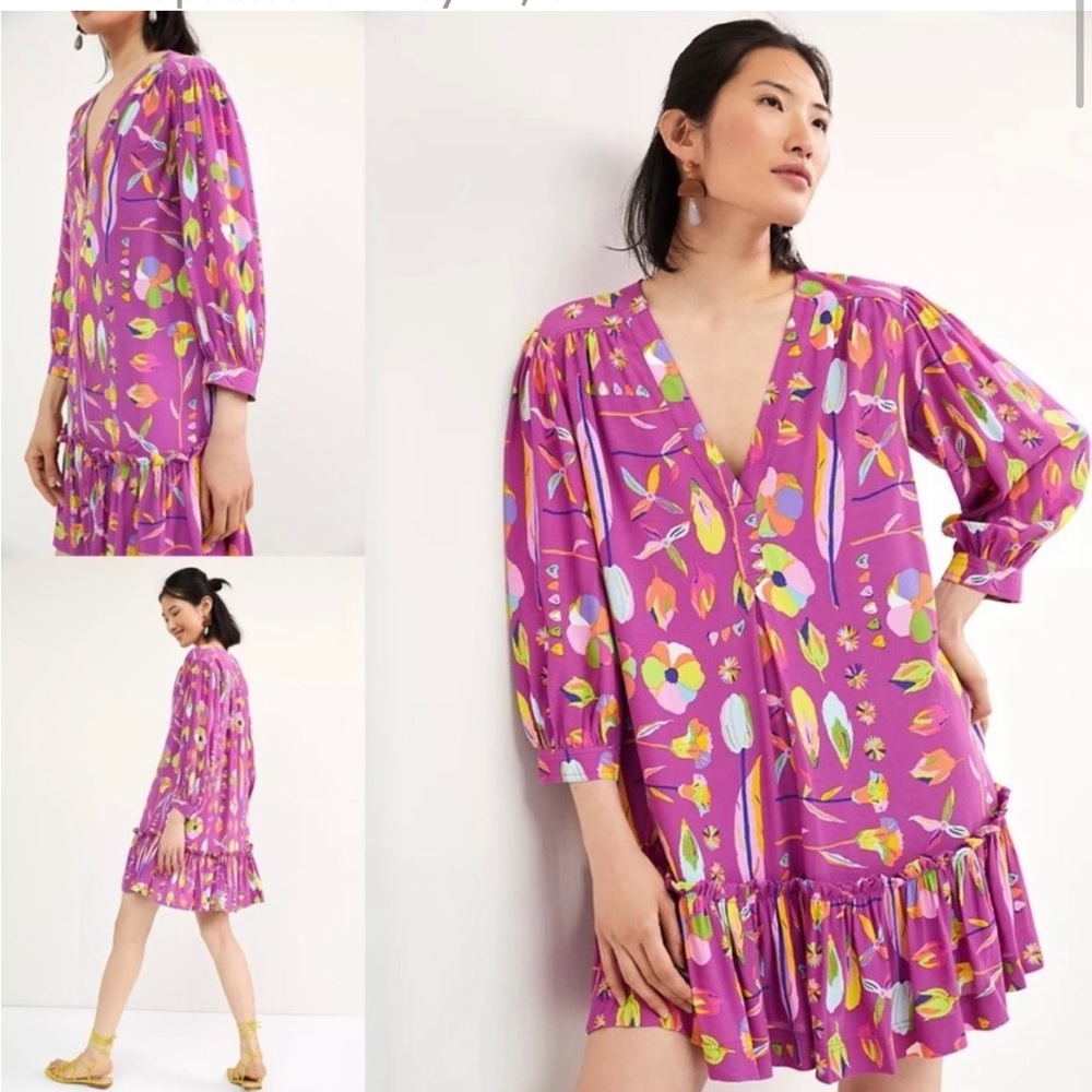 Anthropologie Luke John Matthew Arnold Floral Tunic Dress Size Medium